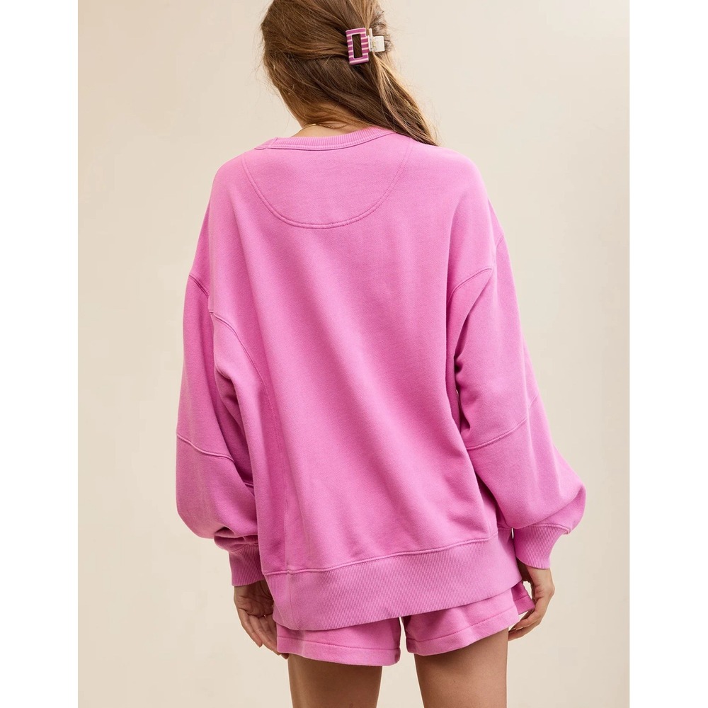 NWT Aerie Go-To Sweatshirt Sz XL Crewneck Pullover Oversized Comfy Lounge $60 - Picture 3 of 12